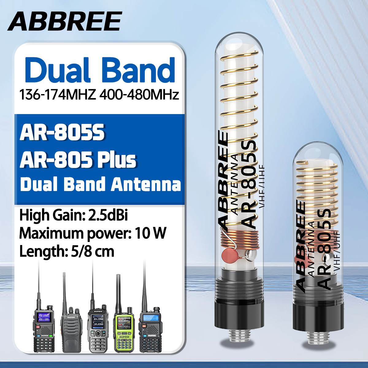 Rc Drift Car Brushless - ABBREE Walkie Talkie Mini Antenne AR-805S