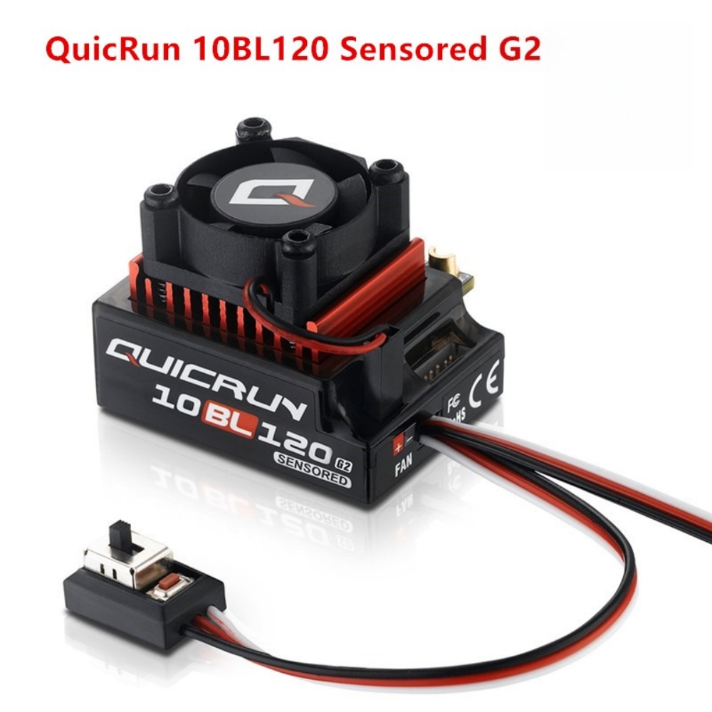 Rc Hobby Grade - FATJAY Hobbywing QUICRUN-10BL-120-G2 120A ESC-sensor borstelloze