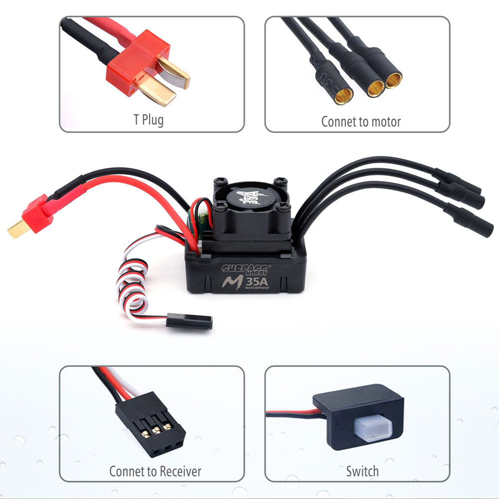 Esc Waterproof 60A - OVERTREFF HOBBY 60A 45A 35A Waterdichte