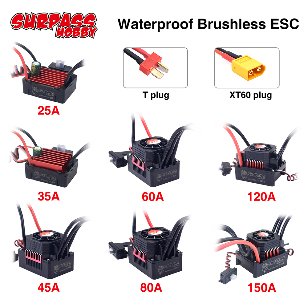 SURPASSHOBBY ESC 150A 80A 120A - Esc Waterproof 60A recensie en prijs
