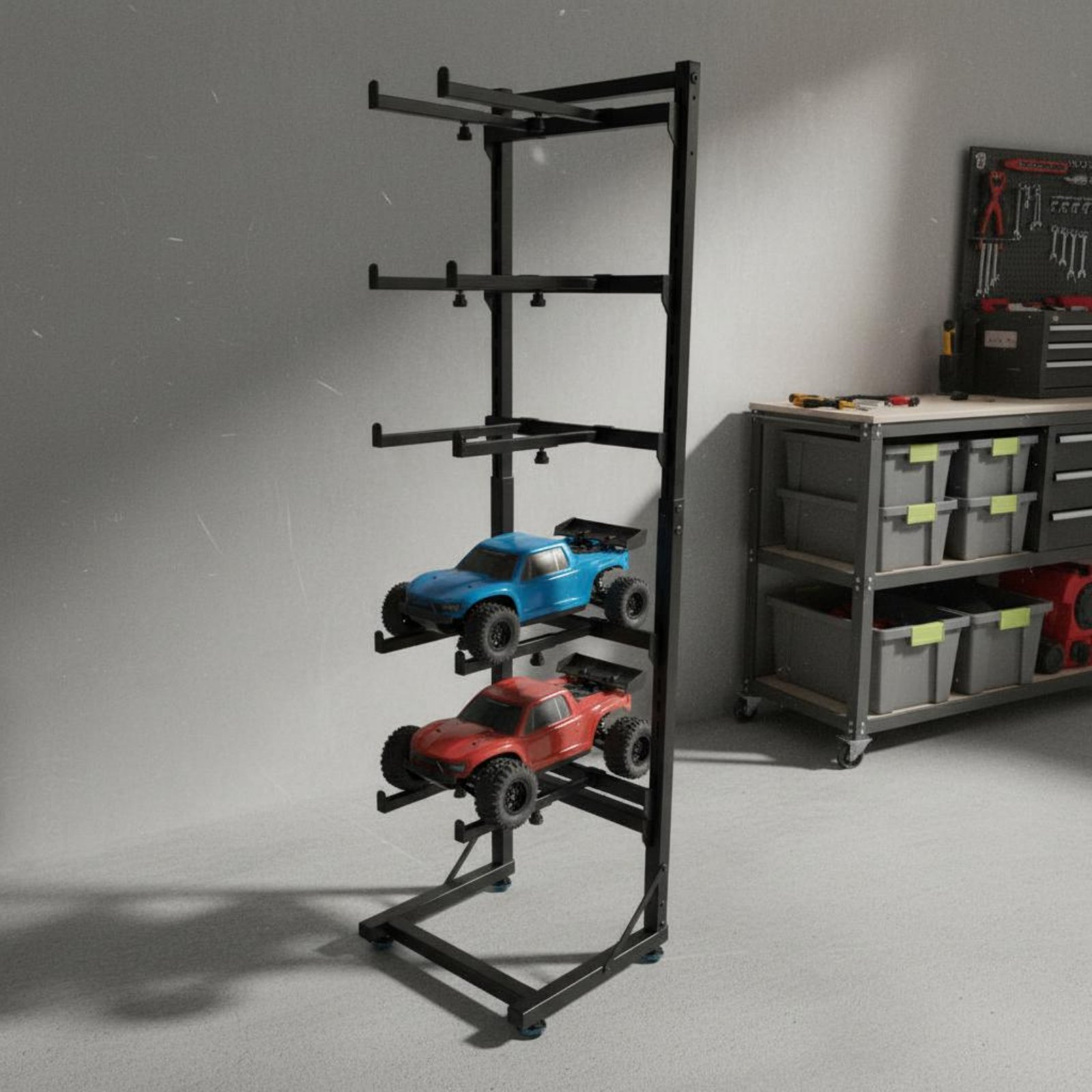RC Auto Displayrek Ruimtebespa - Rc Hobby Garage recensie en prijs